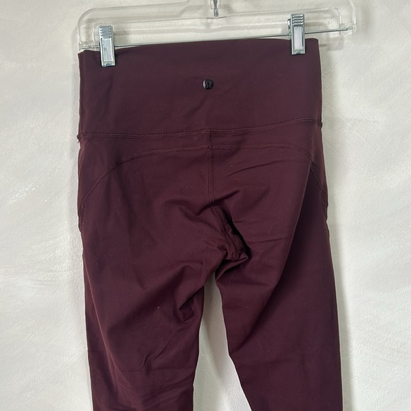 Lululemon High Times leggings Wrap Mesh in Bordeaux Drama size 4 - Picture 8 of 11